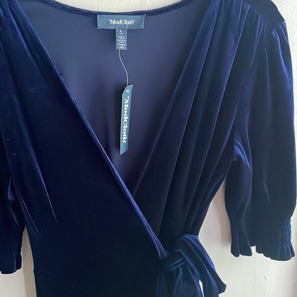 ModCloth Wrapped in Elegance Velvet Mini Dress - Picture 7 of 14